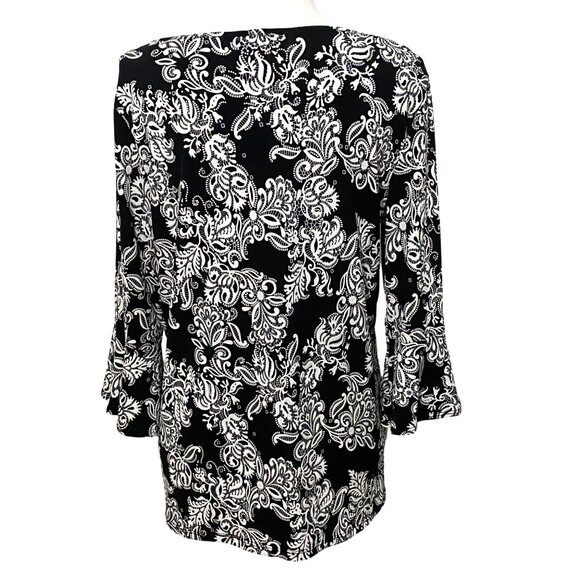 Emma & Olive Women's Pullover Top L Black and White - Picture 3 of 7